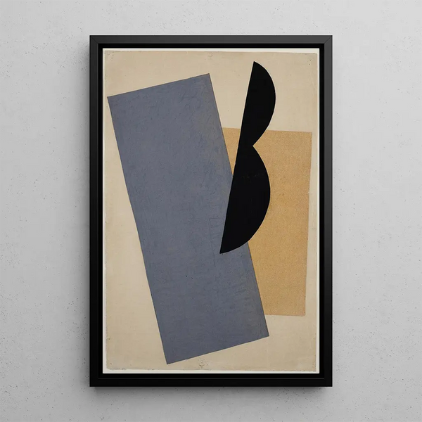 Reproduktion af maleriet Composition BleuJauneNoir - El Lissitzky