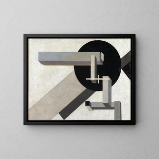 Proun 1D-maleri - El Lissitzky — indrammet kunstværk på væggen