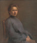 Portrait af kunstnerens kvinde - Elemér Halász-Hradil — visning af kunstværket
