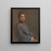 Portrait af kunstnerens kvinde - Elemér Halász-Hradil — indrammet kunstværk på væggen