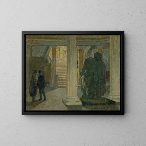 Le vestibule du musée de Košice - Elemér Halász-Hradil — indrammet kunstværk på væggen
