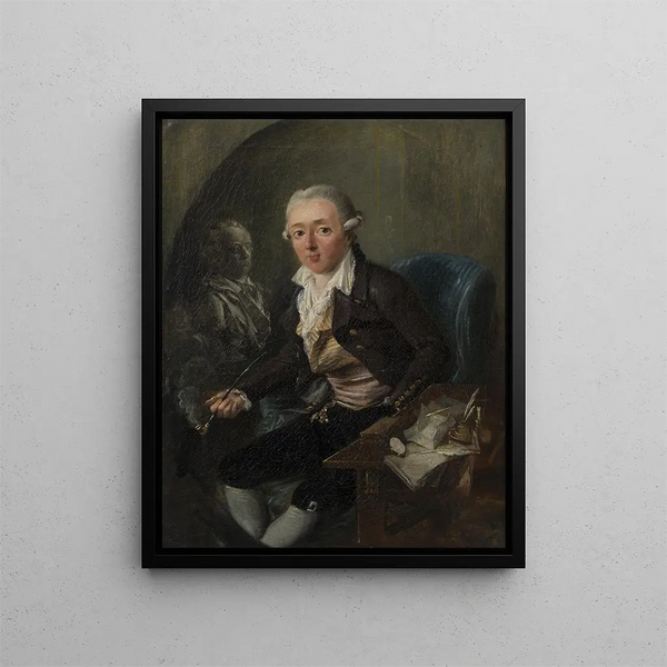 Portrait af en gentleman - Elias Martin — indrammet kunstværk på væggen