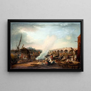 Elias Martin - Westminster Bridge and the Thames Procession of King Christian VII of Denmark in 1769.webp