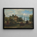 Vue depuis le Nieuwengracht à Amsterdam - Elias Pieter van Bommel — indrammet kunstværk på væggen
