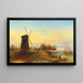 Moulin à eau près d'Amsterdam - Elias Pieter van Bommel — indrammet kunstværk på væggen