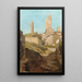 San Gimignano - Elihu Vedder — indrammet kunstværk på væggen