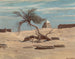 Arbre et tombes sur le chemin de Tel El Armano, Égypte - Elihu Vedder — visning af kunstværket