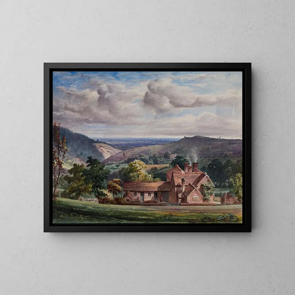 Cottage de Church Hill à Bromsgrove Lickey - Elijah Walton — indrammet kunstværk på væggen