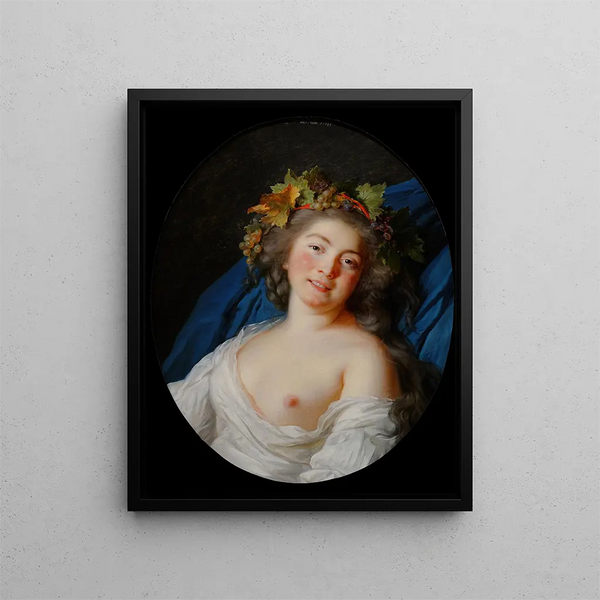 Bacchante - Elisabeth Louise Vigée Le Brun — indrammet kunstværk på væggen