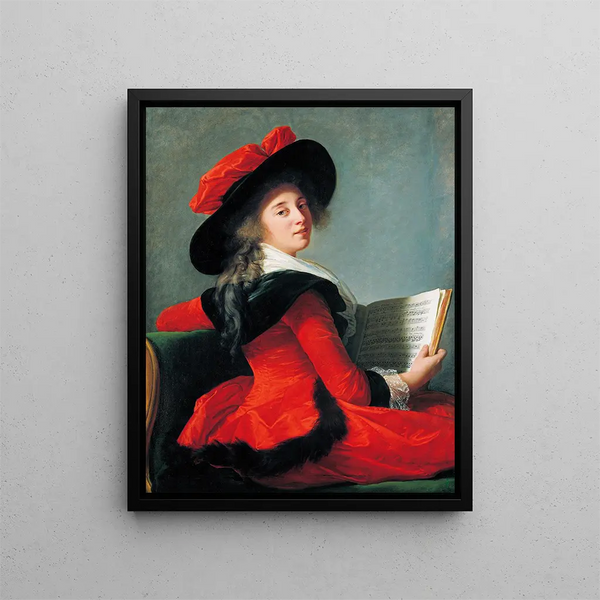 Baronne de Crussol - Elisabeth Louise Vigée Le Brun — indrammet kunstværk på væggen