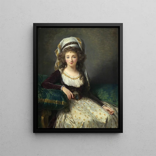 Madame d'Aguesseau de Fresnes - Elisabeth Louise Vigée Le Brun — indrammet kunstværk på væggen