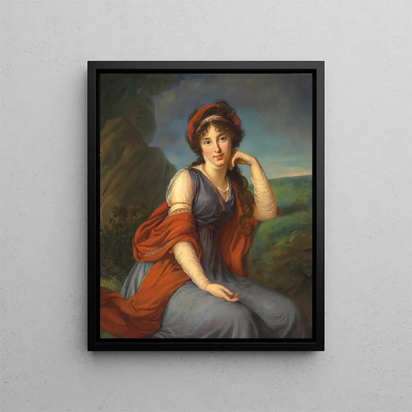 Maria Grigorievna Viazemskaa Princesse Golitsyna 1772-1865 - Elisabeth Louise Vigée Le Brun — indrammet kunstværk på væggen
