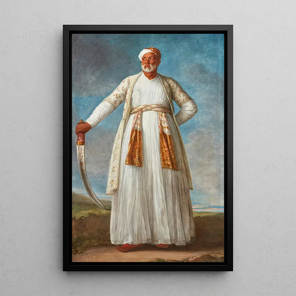 Portrait af Muhammad Dervish Khan - Elisabeth Louise Vigée Le Brun — indrammet kunstværk på væggen