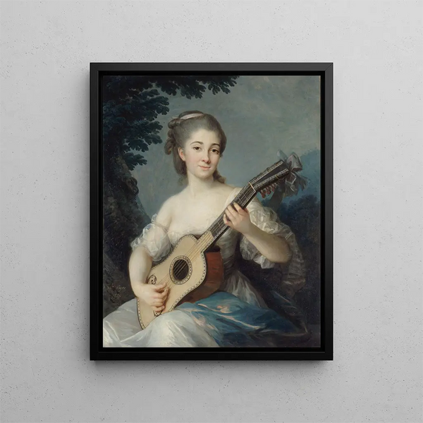 Portrait af Marie Louise Adélaïde Jacquette de Robien vicomtesse de Mirabeau - Elisabeth Louise Vigée Le Brun — indrammet kunstværk på væggen