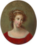 Portræt af kvinde i rød kjole - Elisabeth Louise Vigée Le Brun — visning af kunstværket