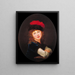 Portrait af en pige - Elisabeth Louise Vigée Le Brun — indrammet kunstværk på væggen