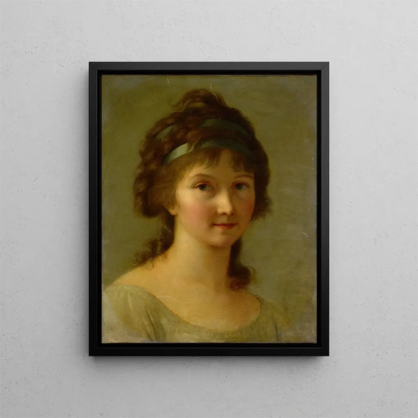 Portrait af en dame - Elisabeth Louise Vigée Le Brun — indrammet kunstværk på væggen