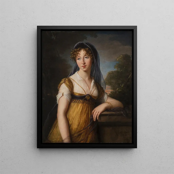 Portrait af en kvinde - Elisabeth Louise Vigée Le Brun — indrammet kunstværk på væggen