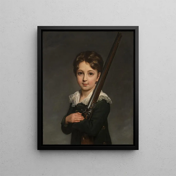 Portrait af en ung dreng - Elisabeth Louise Vigée Le Brun — indrammet kunstværk på væggen