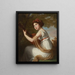 kunstnerens datter Jeanne Julie Louise Le Brun 1780-1819, der spiller guitar - Elisabeth Louise Vigée Le Brun — indrammet kunstværk på væggen