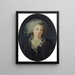 et portræt antageligt af Charlotte Françoise Bergeret de Norinval - Elisabeth Louise Vigée Le Brun — indrammet kunstværk på væggen