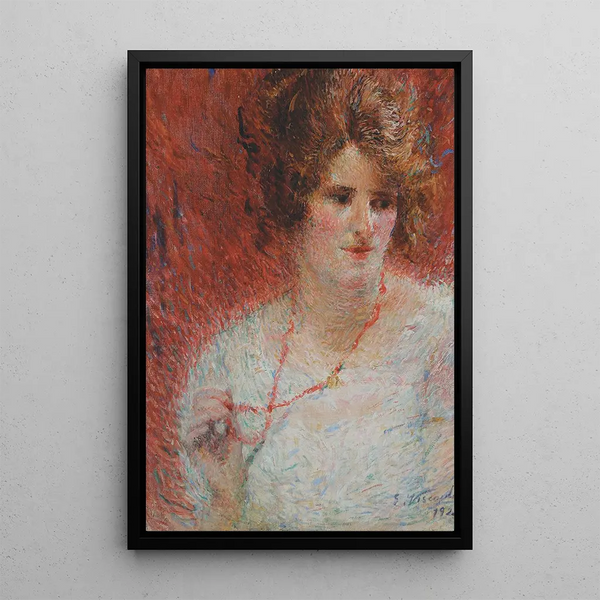 Le collier - Eliseu Visconti — indrammet kunstværk på væggen