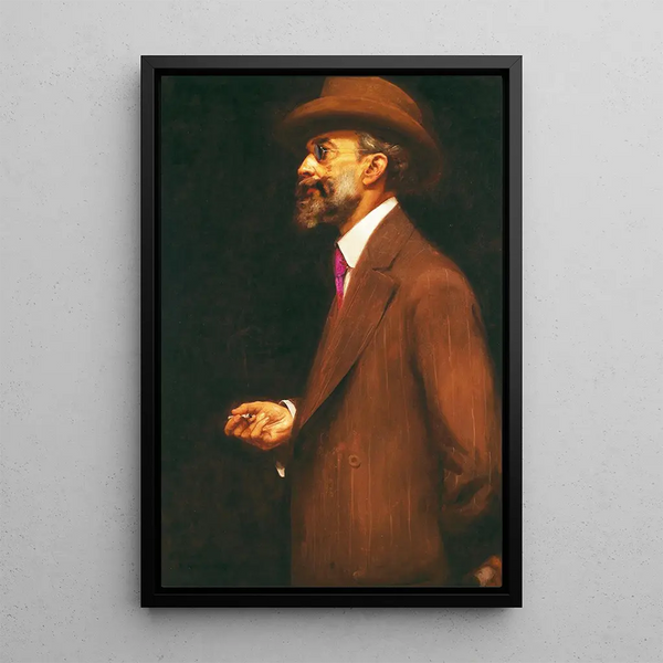 Reproduktion af maleriet Portrait de Gonzaga Duque - Eliseu Visconti