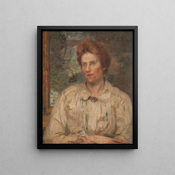 Portrait de Louise - Eliseu Visconti — indrammet kunstværk på væggen