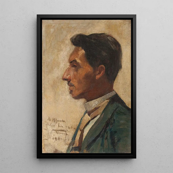 Reproduktion af maleriet Portrait de Macedo - Eliseu Visconti