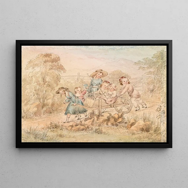 Elizabeth Countess of Harrington - Wheelbarrow Containing Six Children.webp
