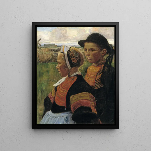 Broren og Søsteren Penmarch - Elizabeth Nourse — indrammet kunstværk på væggen