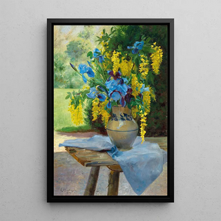 Ella WetzkoEhrenberger - A Floral Bouquet with Irises and Laburnum.webp