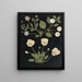 W Album af papirklip blomster maleri pl. 11 - Ellen W. — indrammet kunstværk på væggen