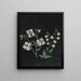 W Kunsttryk af papirklipet blomsteralbum Pl21 - Ellen W. — indrammet kunstværk på væggen
