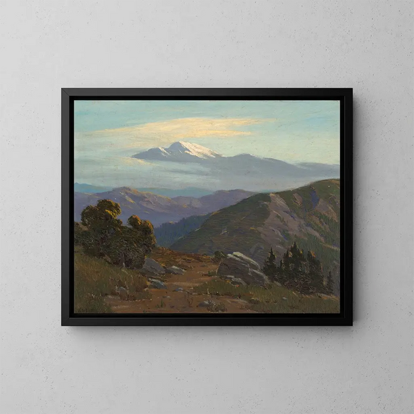 Vue de montagne - Elmer Wachtel — indrammet kunstværk på væggen