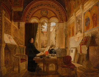 Elmslie William Dallas - Interior of a monastery in Italy.webp