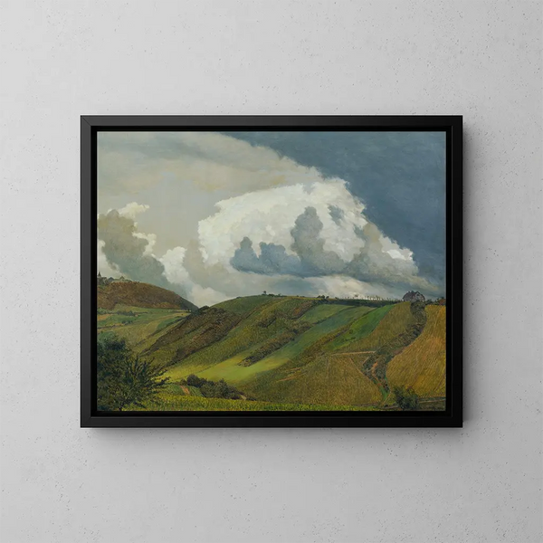 Avant un orage - Emanuel Baschny — indrammet kunstværk på væggen