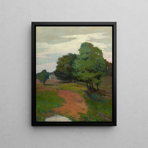 Landskabsmaleri - Emil Carlsen — indrammet kunstværk på væggen