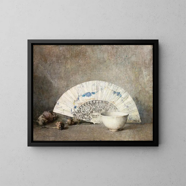 L'Éventail - Emil Carlsen — indrammet kunstværk på væggen