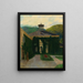 Château foran et kuperet landskab - Emil Orlik — indrammet kunstværk på væggen