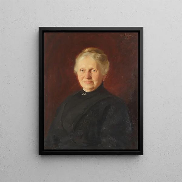 Portrait af Amalia Styffe - Emil Stermann — indrammet kunstværk på væggen