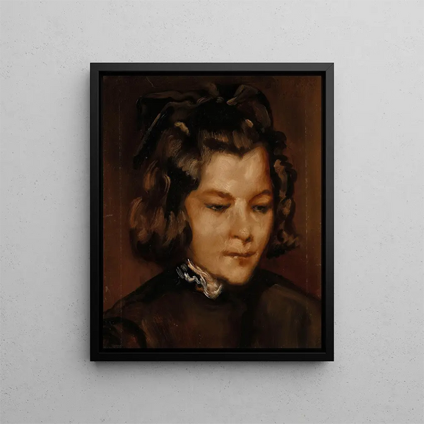 Portrait af Aude - Émile Bernard — indrammet kunstværk på væggen