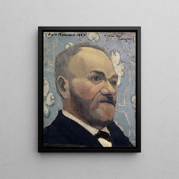 Portrait af Fader Tanguy - Émile Bernard — indrammet kunstværk på væggen