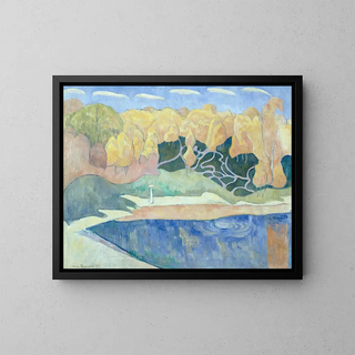 Emile Bernard - Woman Walking on the Banks of the Aven.webp