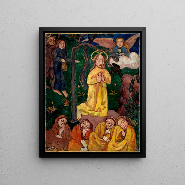 Christ gul - Émile Bernard — indrammet kunstværk på væggen
