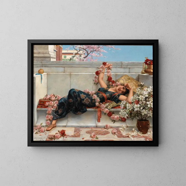 Une odalisque - Émile Eisman-Semenowsky — indrammet kunstværk på væggen