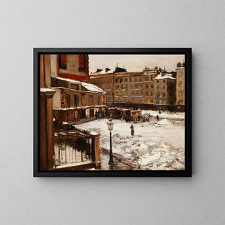Emile Louis Mathon - La place Pigalle sous la neige.webp