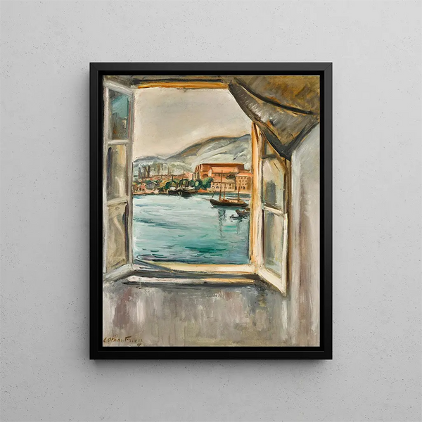 La fenêtre sur le port de Toulon - Émile Othon Friesz — indrammet kunstværk på væggen