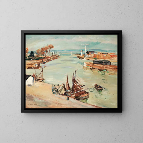 Le port de Honfleur - Émile Othon Friesz — indrammet kunstværk på væggen