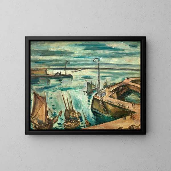 Le Port du Havre - Émile Othon Friesz — indrammet kunstværk på væggen
